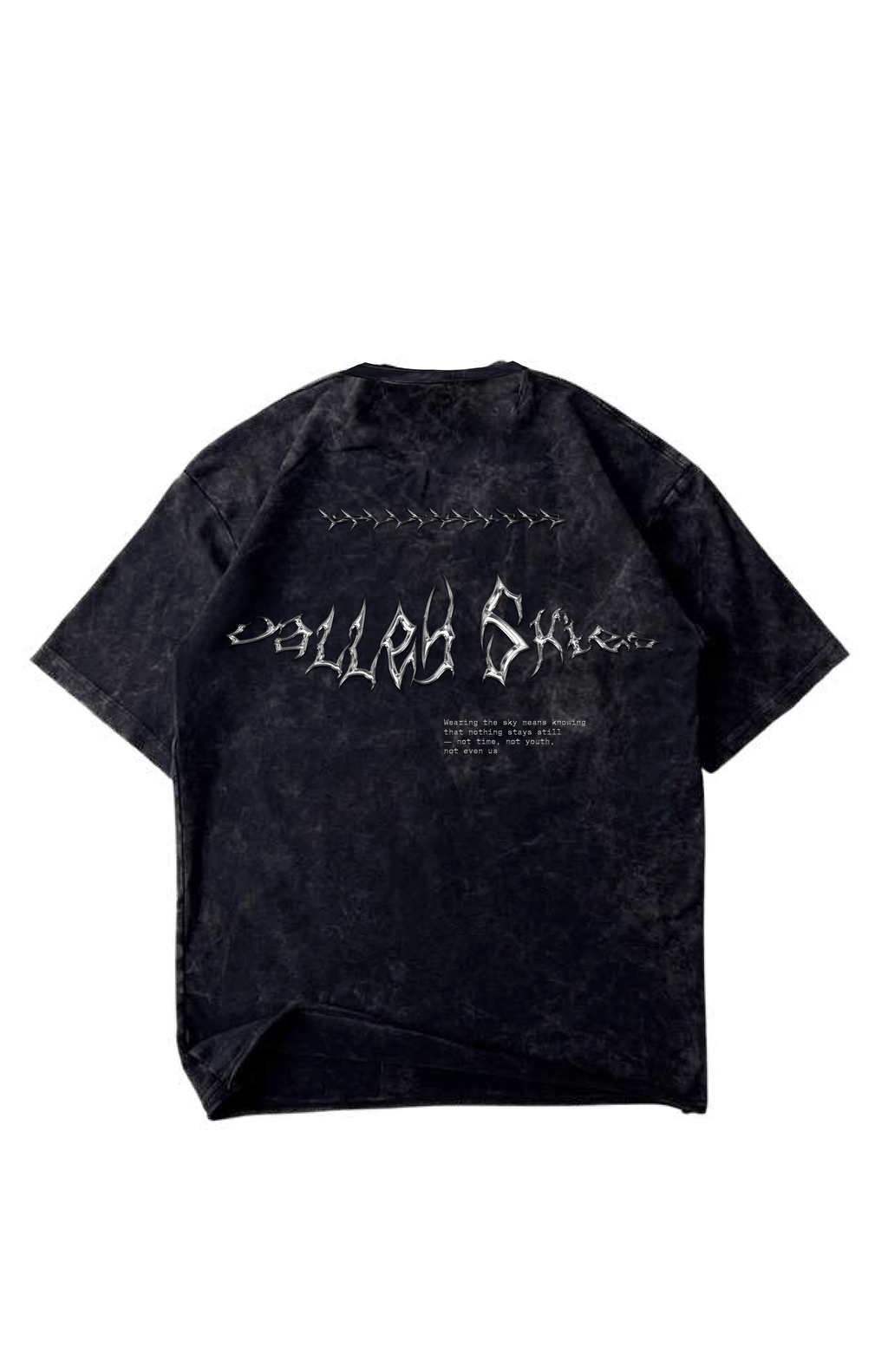 Logo Tshirt Acidwash Black
