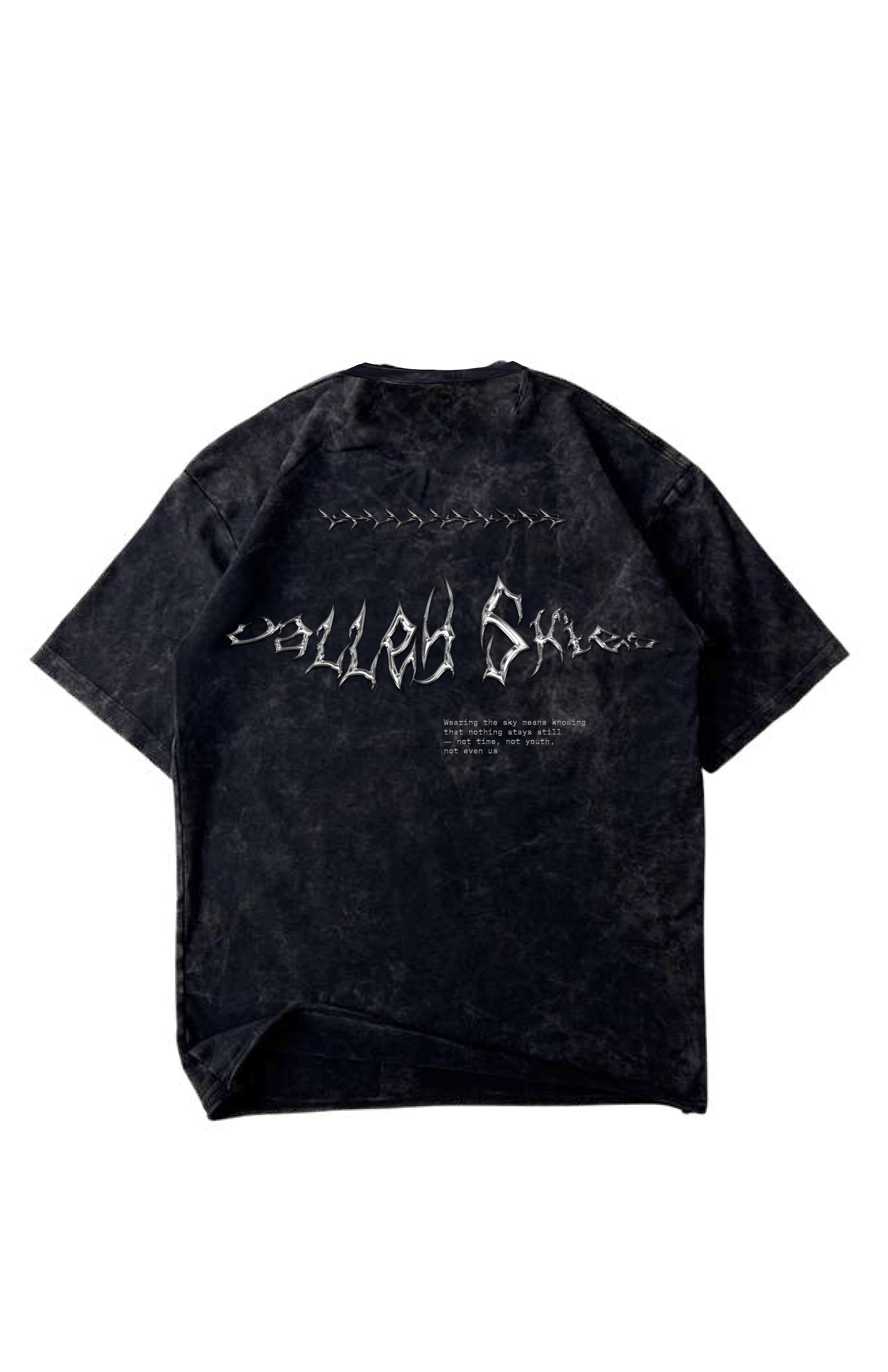 Logo Tshirt Acidwash Black
