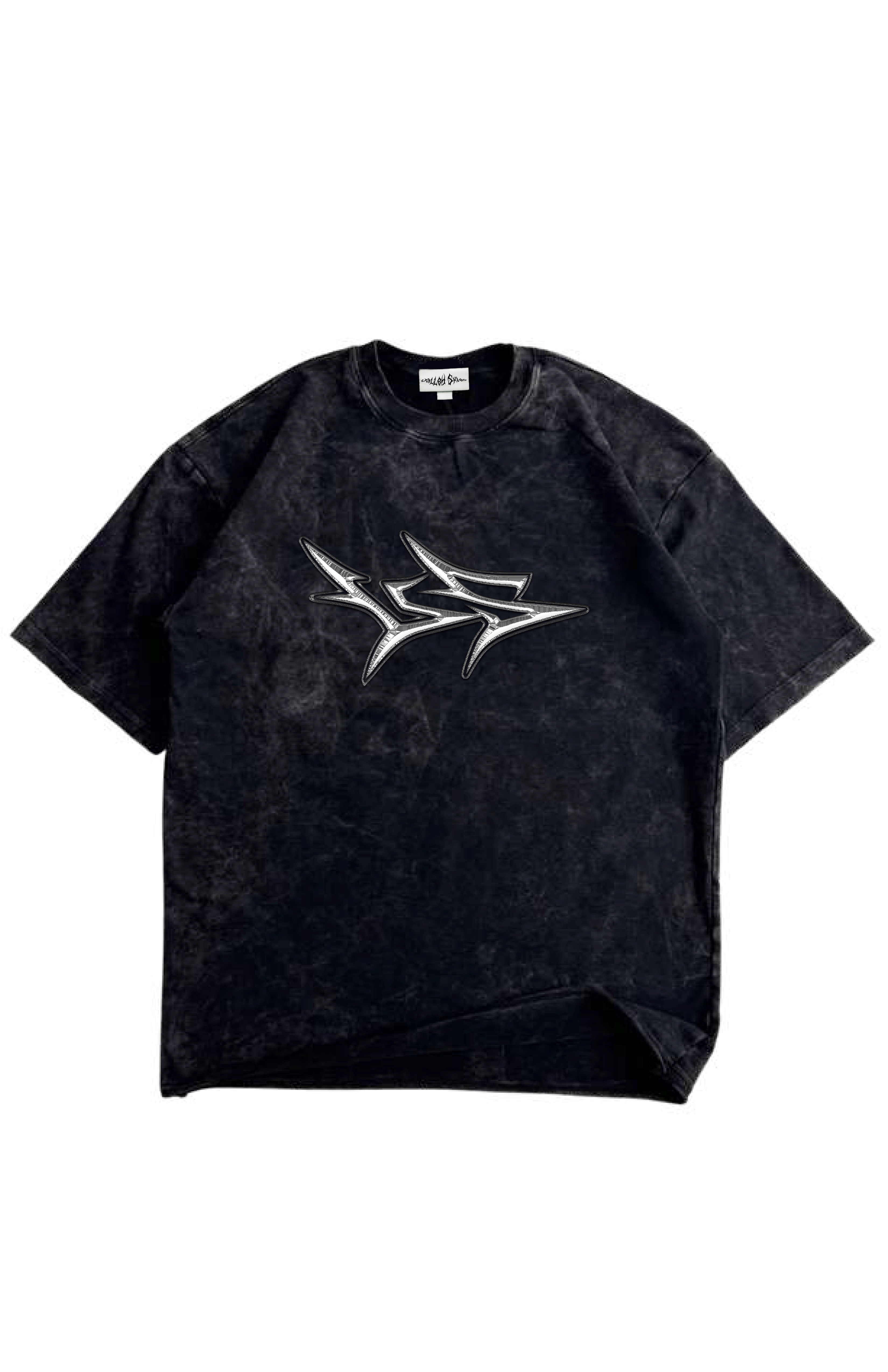 Logo Tshirt Acidwash Black